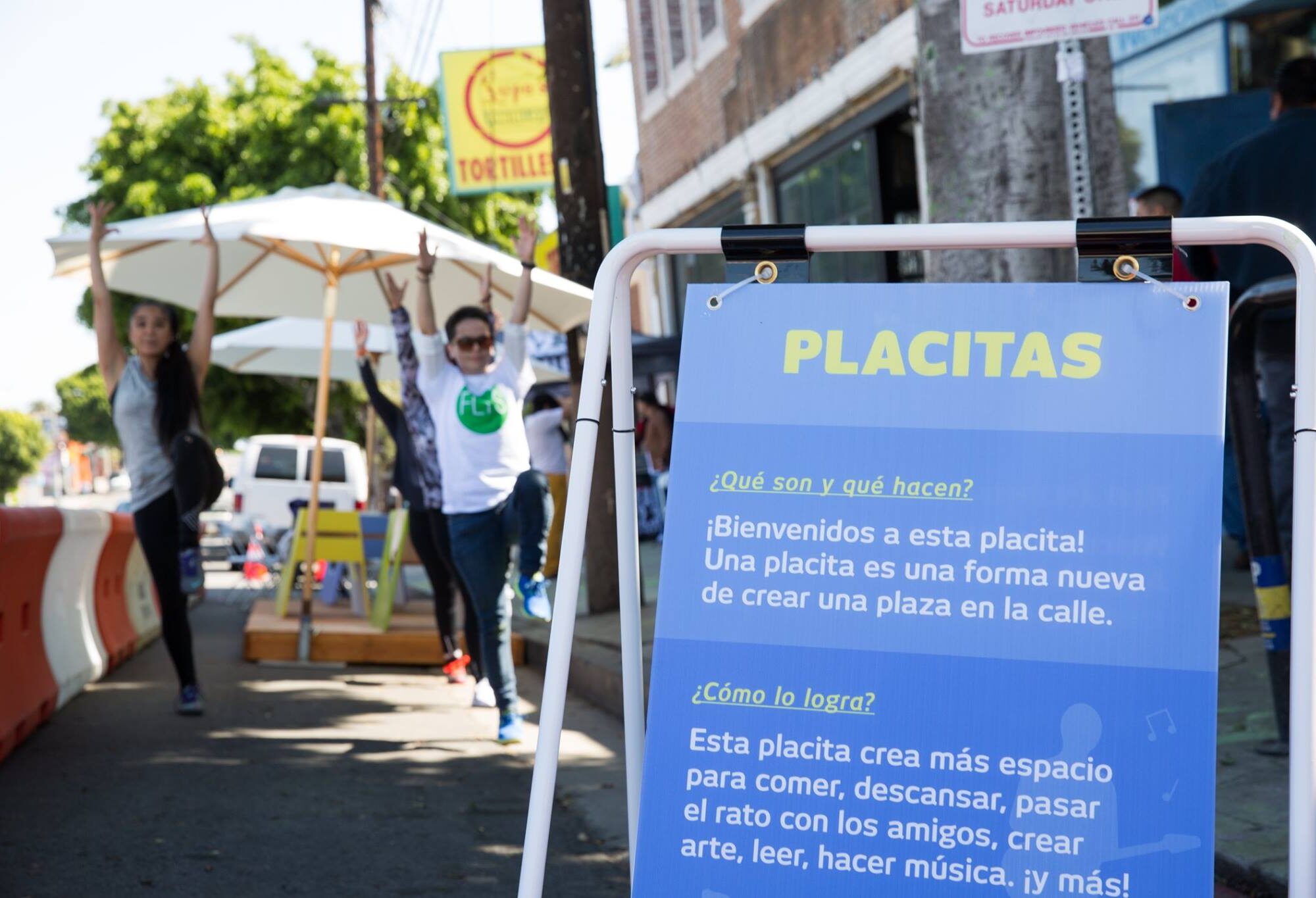 GoHuman_Nuestra Avenida Parklet Activation + Signage