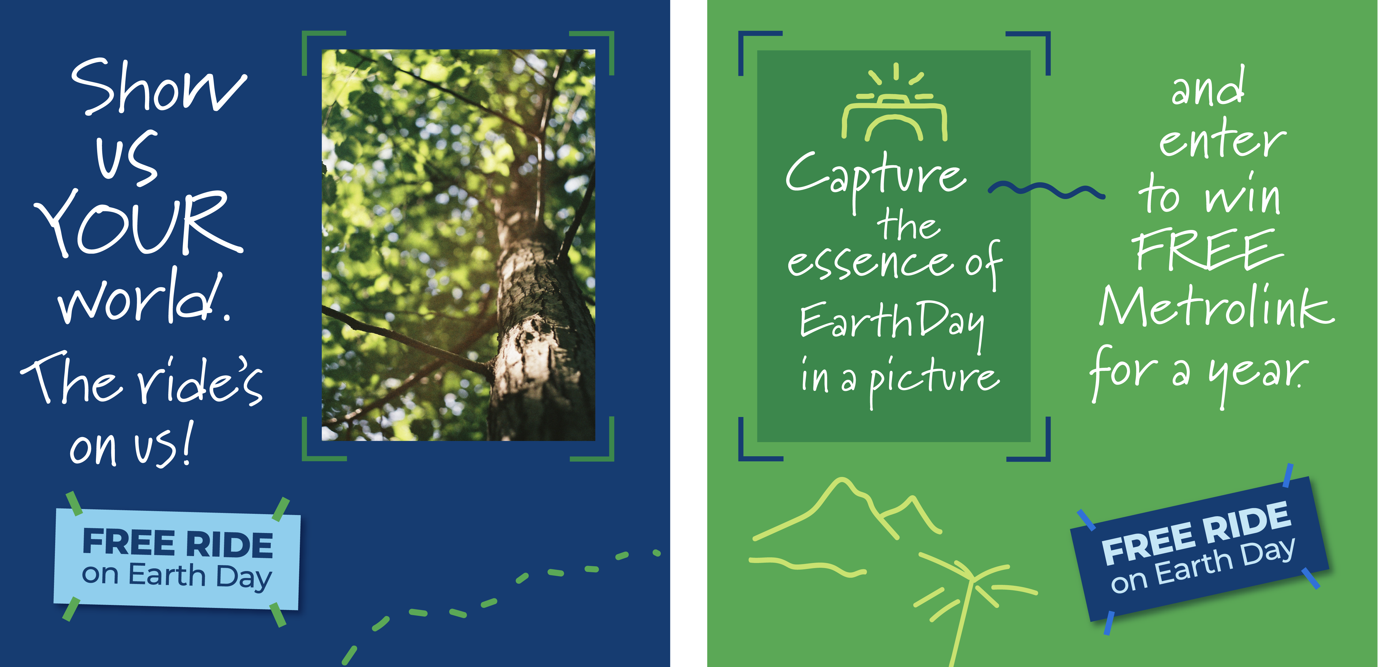 Metrolink Earth day social media templates and posts